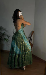 Vestido Indiano - Fahlu (Com Brilho) - Costas nuas
