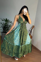 Vestido Indiano - Fahlu (Com Brilho) - Costas nuas