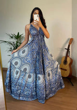 Vestido Indiano - Meli (Com Brilho) - Costas nuas