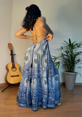 Vestido Indiano - Meli (Com Brilho) - Costas nuas