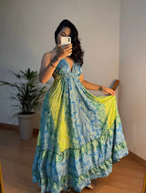 Vestido Indiano - Gauri (Com Brilho) - Costas nuas