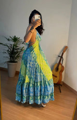 Vestido Indiano - Gauri (Com Brilho) - Costas nuas