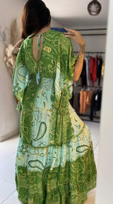 Vestido Indiano - Daivat - Manga Morcego